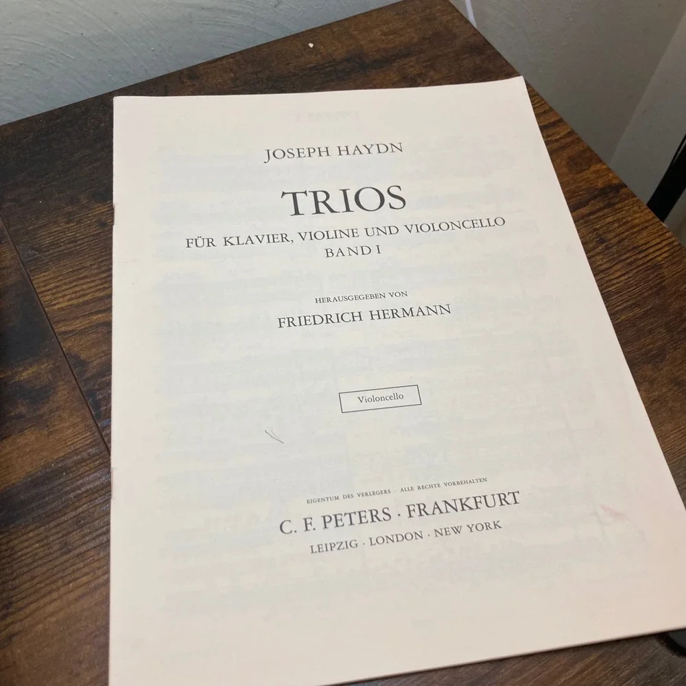 Haydn Trios Band I Piano Violin Cello Sheet Music Edition Peters Nr 192a Vintage